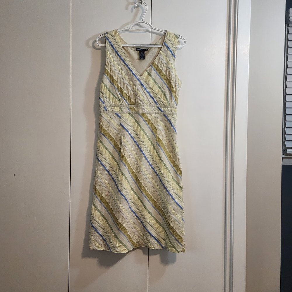 Saint Tropez West Sheath Tank Dress | Yellow/Green/Blue | Womens Size 8 | EUC